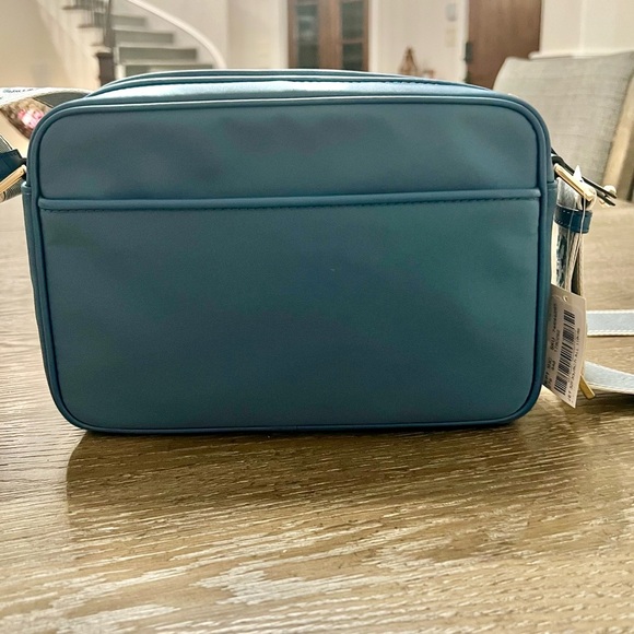 NWT Michael Kors Jet Set Blue Large Nylon Gabardine Crossbody Bag w/ Logo Strap - Picture 16 of 16